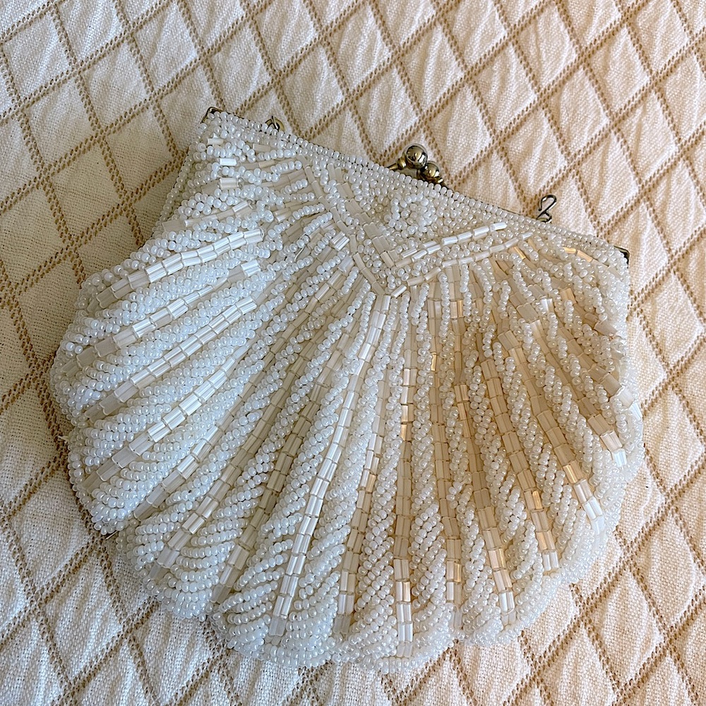 Vintage 80’s beaded clutch